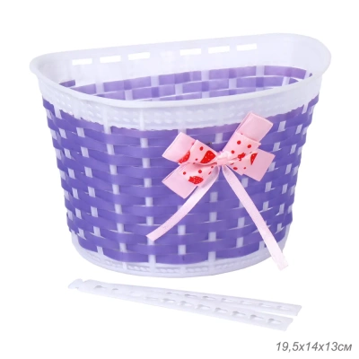 Корзина для детского велосипеда пластиковая с бантом, COMIRON в Магазине Спорт - Пермь