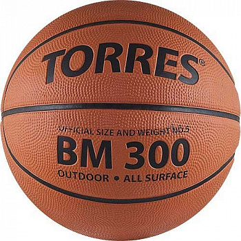 Мяч для баскетбола TORRES BM300, размер 6, B02016