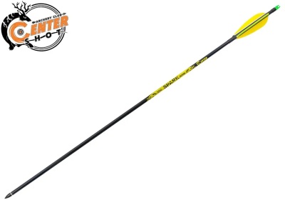 Стрела лучная фибергласс Centershot Spark 500 натуральное оперение 4" (CSTJ-C05001-Feathers)