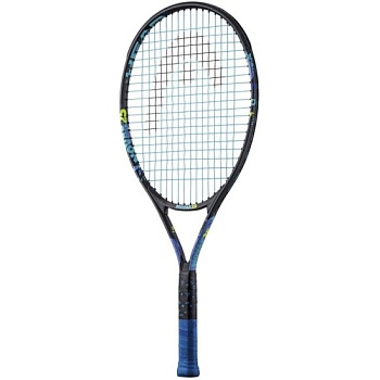 Ракетка для большого тенниса детская HEAD Novak 25 Gr07, 235004, для 8-10 лет, алюм., со струнами, черный