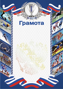 Грамота РФ синяя, 2 место