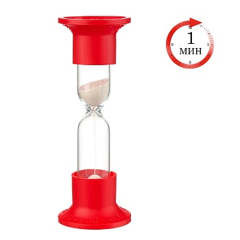 Часы песочные на 1 минуту, артикул 1546051, цвет МИКС в магазине Спорт - Пермь