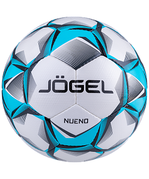 Мяч футбольный Jogel Nueno, белый-голубой-черный, размер 5