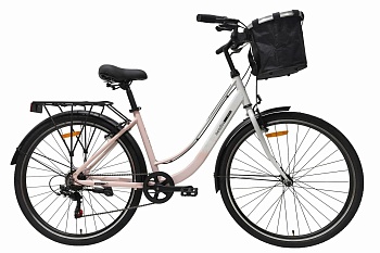 Велосипед TechTeam Meadow 28 x 17 бело-розовый