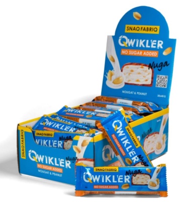 BOMBBAR - Шоколадный батончик без сахара "QWIKLER" - Нуга с арахисом, 40 гр в магазине Спорт - Пермь