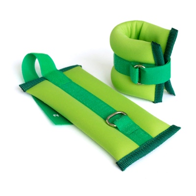 Утяжелители Неопреновые Дебют УТК400, в комплекте 2 штуки по 400 г, цвет: зеленый в Магазине Спорт - Пермь