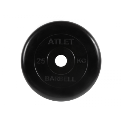 Диск обрезиненный MB Barbell "Стандарт", d=51мм, 25кг, черный в Магазине Спорт - Пермь