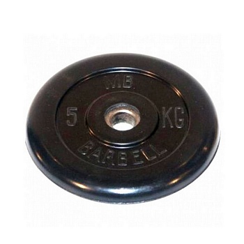 Диск обрезиненный MB Barbell "Стандарт", 51 мм, вес 5 кг в Магазине Спорт - Пермь