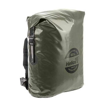 Герморюкзак Helios, ПВХ (HS-GR-60-HB), 60л, хаки/черный