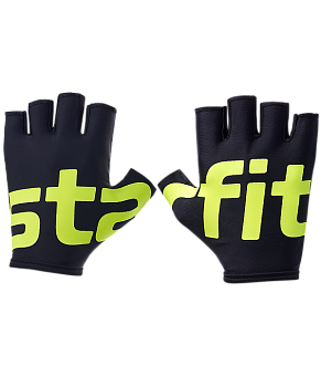 Перчатки для фитнеса Starfit WG-102, цвет черный/ярко-зеленые в Магазине Спорт - Пермь