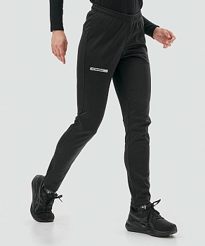 Тренировочные женские брюки для лыж и бега Nordski Core Black W NSW664100