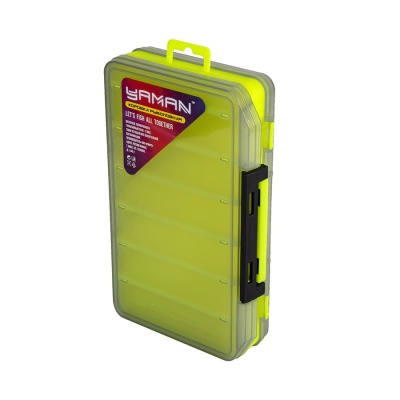 Коробка Yaman для воблеров двухсторонняя, 12 отделений, 230х150х47 мм