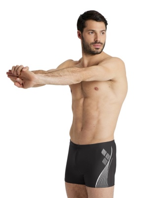 Мужские плавки-шорты Arena SWIM SHORT GRAPHIC 5122 510, Black-White в магазине Спорт - Пермь
