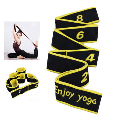 Эспандер - лента Woohooo Yoga Belt, 8 петель, желтый в Магазине Спорт - Пермь