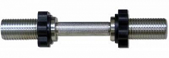 Гантельный хромированный гриф МВ Barbell с посадочной втулкой на 50 мм, длиной 390 мм с замком "гайкой" в Магазине Спорт - Пермь