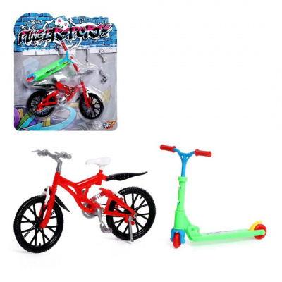 Набор пальчиковый самокат и велосипед, МИКС, арт. 6245280