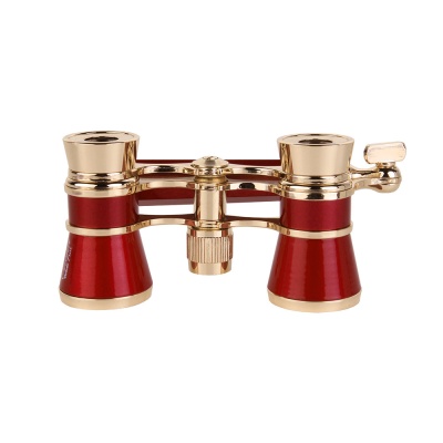 Бинокль театральный Veber Opera БГЦ 3x25 E08, лорнет, красный/золотой