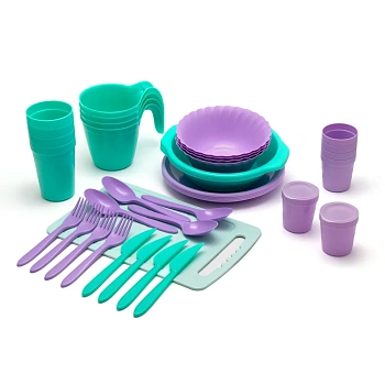 Набор для пикника СЛЕДОПЫТ Camping Set, на 4 персоны, пластик, в контейнере PF-CWS-PS06
