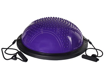 Полусфера BOSU BALL с эспандером B58Кn-V, фиолетовая в Магазине Спорт - Пермь