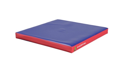 Мат гимнастический 1,0х1,0х0,05 м (винилискожа), красный/оранжевый в Магазине Спорт - Пермь