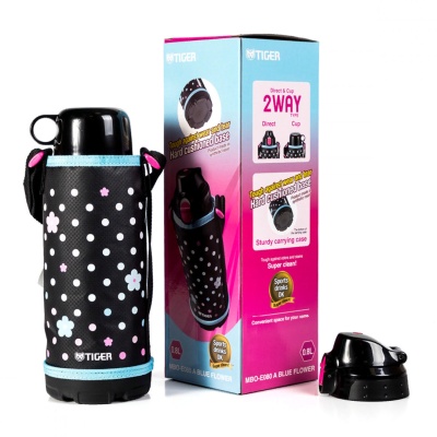 Термос спортивный Tiger MBO-E080 Blue Flower, 0.8 л