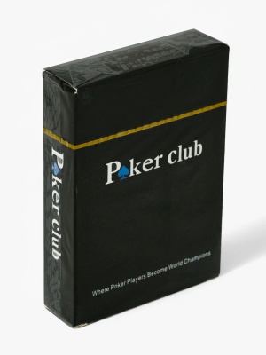 Карты пластиковые Poker Club, для игры в покер, 9×6 см,  54 шт, артикул 10747162