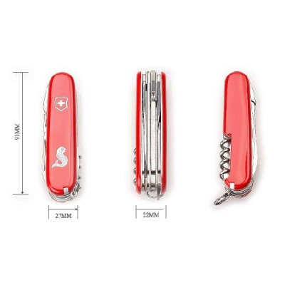 Нож Victorinox Angler, 91мм, 19 функций (1.3653.72), красный