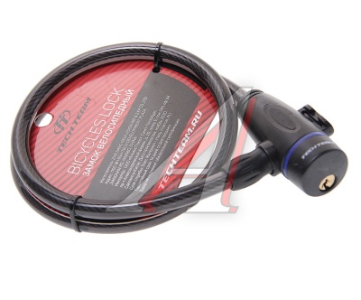 Замок велосипедный 800х10мм трос черный GOLDEN KEY GK101.111 в Магазине Спорт - Пермь