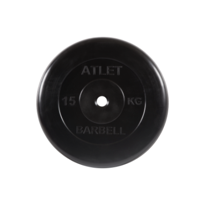 Диск обрезиненный MB Barbell "Atlet", d=31 мм, вес 15 кг в Магазине Спорт - Пермь