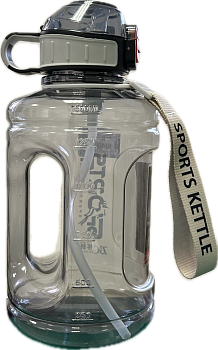 Бутылка для воды SPORTS, спортивная, серая, объем 1500 мл в магазине Спорт - Пермь