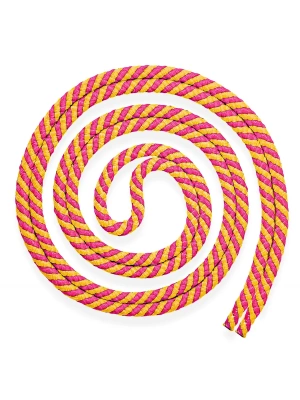 Скакалка гимнастическая Verba JUNIOR, 2,5м, розово-желтая