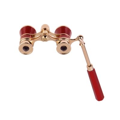 Бинокль театральный Veber Opera БГЦ 3x25 E08, лорнет, красный/золотой