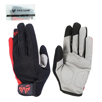 Перчатки велосипедные PARTIZAN A0050, легкие, с длинными пальцами 
