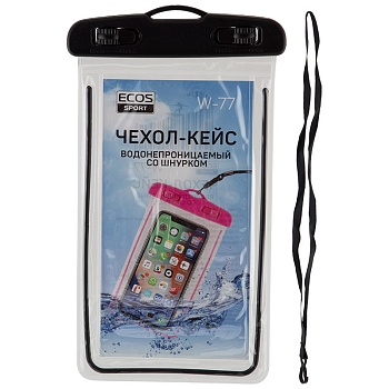 Чехол-кейс водонепроницаемый со шнурком ECOS W-77