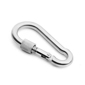 Карабин монтажный с фиксатором ТУНДРА krep, 7×70 мм, оцинкованный, артикул 5244793