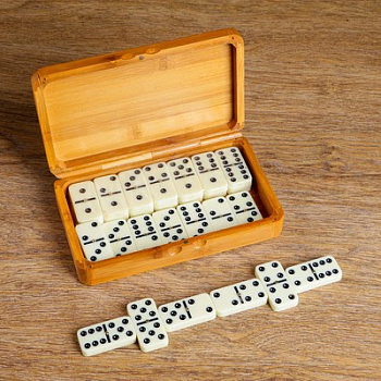 Домино "Астрога", 28 шт, костяшка 5 х 2.5 см, 12 х 20 см, артикул 637892
