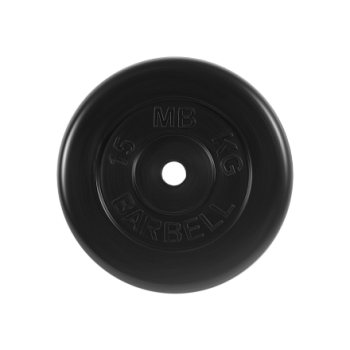 Диск обрезиненный MB Barbell "Стандарт", d=26 мм, вес 15 кг в Магазине Спорт - Пермь