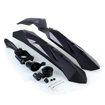 Крылья для велосипеда для колёс на 24-29". COMIRON Signature Series Glossy. комплект 2 шт. Цвет: Черный