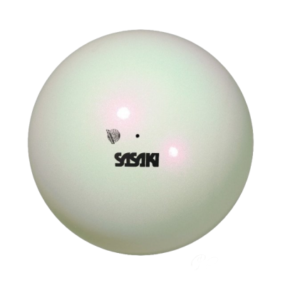 Мяч для художественной гимнастики SASAKI М-207MG-F, 18,5 см, цвет PLW - жемчужно-белый