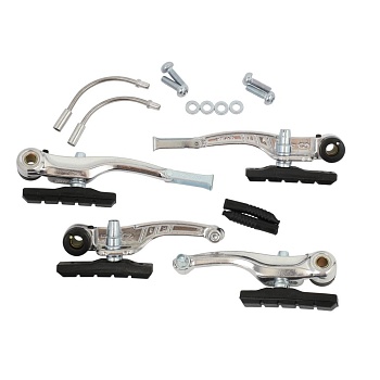 Тормоза V-brake алюминиевые LB-942AE, 110мм, передний и задний (комплект), колодки 70мм