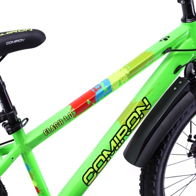Велосипед COMIRON FLASH, 24"x3.0, (рама 13), 7 скоростей, цвет полуфэт ригид зеленый в Магазине Спорт - Пермь