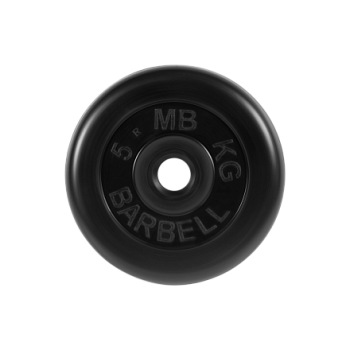 Диск обрезиненный MB Barbell "Стандарт", d=31 мм, вес 5 кг, черный в Магазине Спорт - Пермь
