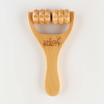 Массажёр роликовый деревянный Natural beauty 15х8х3, арт. 10183951 в Магазине Спорт - Пермь