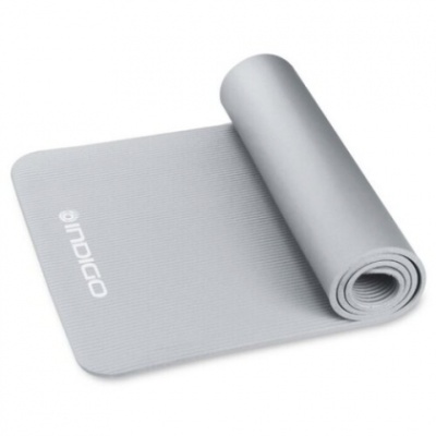 Коврик для йоги и фитнеса INDIGO NBR IN194, размер 173*61*1,5 см, серый в Магазине Спорт - Пермь