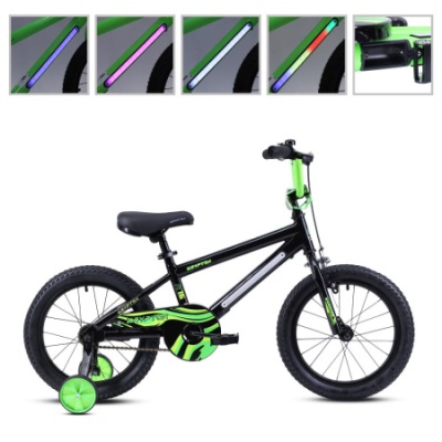 Велосипед детский 16" Krypton BURNING KB01 16" черный/ лайм в Магазине Спорт - Пермь