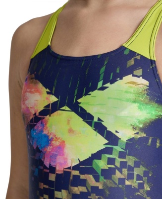 Купальник детский Arena MULTI PIXELS SWIM PRO BACK L, 006679 790, цвет nv-soft gr в магазине Спорт - Пермь