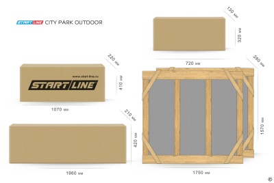 Теннисный стол антивандальный Start Line City Park Outdoor, всепогодный, цвет серый/черный