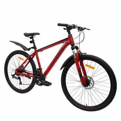 Велосипед COMIRON UNIVERSE 26", 21 скорость (рама 17), цвет красный/черный в Магазине Спорт - Пермь