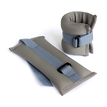 Утяжелители Неопреновые Дебют УТК200, в комплекте 2 штуки по 200 г, цвет: серый в Магазине Спорт - Пермь