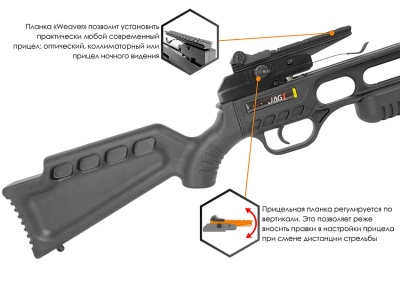 Арбалет рекурсивный "Скорпион" Pkg (Ek Jag 1 Deluxe), пластик, черный, CR-013BA4NS-95-R